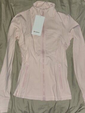 lulu athletica Light Pink Full-Zip Define Jacket